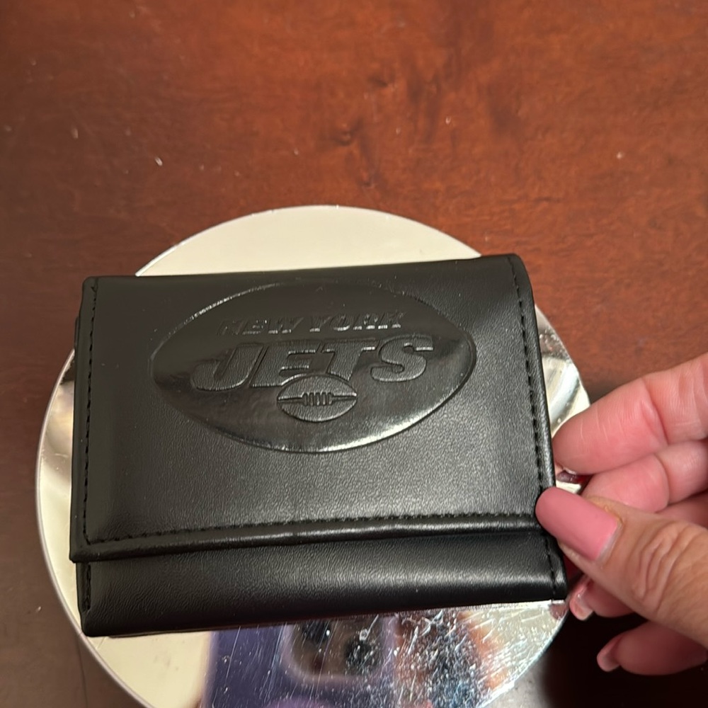 Man Bifold wallet in black “JETS”